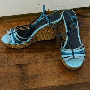 blue christian siriano pumps